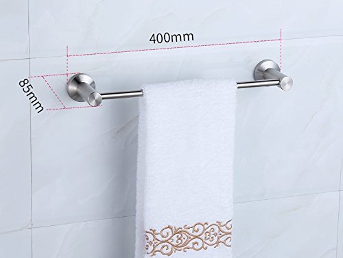 MBYW Portasciugamani Alto carico Portasciugamani Elegante da Bagno Mensola portaoggetti Lunghezza Barra portasciugamani Pendente in Acciaio Inossidabile 304 con Porta Asciugamani Singolo, 40 cm