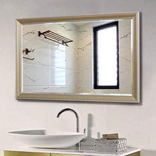 AJH Specchi da Bagno Specchio da Parete Specchio da Trucco Specchi da Bagno Specchi da Bagno Specchi da Parete rettangolari con Cornice Grande Specchio da toeletta smussa