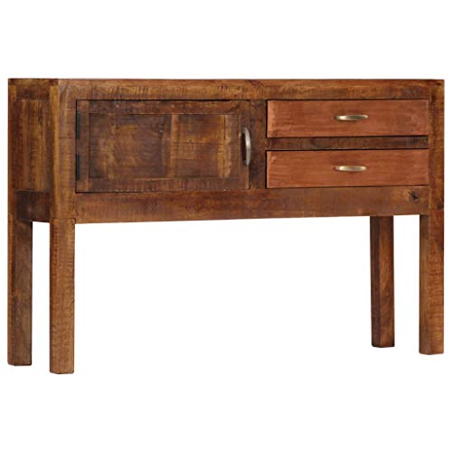 FAMIROSA Credenza 118x30x75 cm, in Legno Massello di Mango