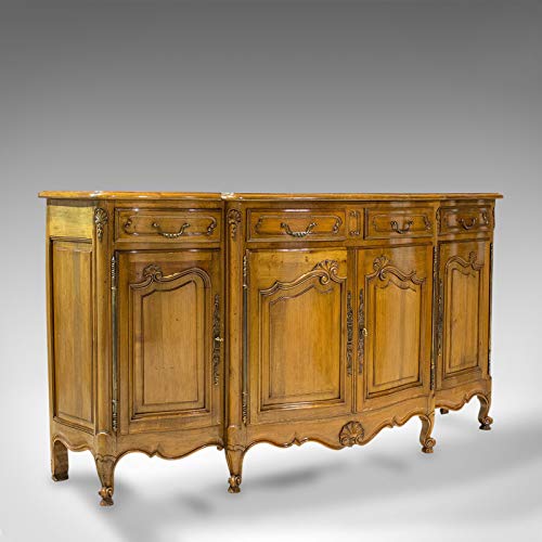 Cassettiera vintage con fiocco, francese, noce, provinciale, credenza, circa 1930