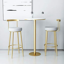 Sgabello da bar semplice e moderno in ferro battuto sedia da bar casa casa sgabello alto moderno (colore : grigio, dimensioni: 75 cm)