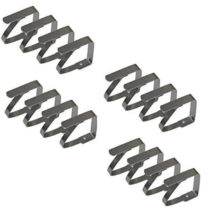 all-around24® Fermatovaglia in acciaio inox, segnaposto argento
