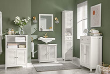 SoBuy mobile a colonna bagno salvaspazio Bianco Con Cassetti L32*A170*P30 cm, FRG236-W (Bianco)