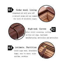 DPLQX sigari armadi Humidor per sigari, Versatilità Durevole Buona Tenuta Portatile Removibile con igrometro e umidificatore humidor per sigari ammezzati,Brown_215x152x42mm/8x6x2in