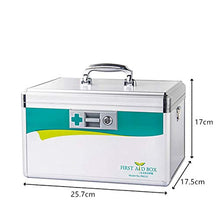 MYHZH First Aid Box con Serratura di Sicurezza, farmaco di dialogo Libreria Medicina d'urgenza della Scatola per Droga Bagagli, Kit di Primo Soccorso