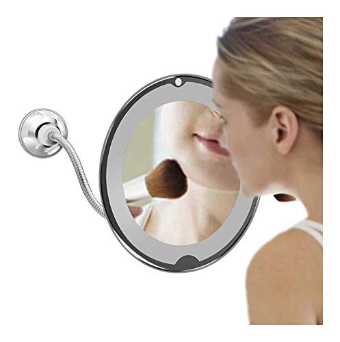 GJX Specchio Trucco Trucco Specchi dello Specchio del LED 10X di Ingrandimento Specchio con Luce LED di 360 Rotazioni Bagno Flessibile Specchio for Il Bagno