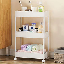 LYM &ripiano di stoccaggio Mensole della Cucina, da Terra con carrucola Trolley, Bagno Mobile Multifunzione scaffalatura a 3 Strati Scaffale di Finitura (Color : 2#)