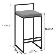 SHIJING Sgabelli Cucina Moderni Sgabelli da Bar Moderni Sedia da Pranzo Imbottita Imbottito in Ferro battuto Sgabelli per Le Gambe Neri per la casa bancone della Colazione da Cucina - Carico: 150 kg