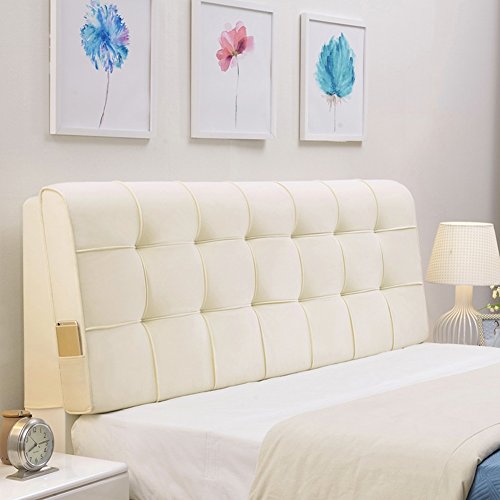 Xufei Cuscino per testiera Letto Singolo Cuscino per Cuscini in Tessuto Morbido Cuscino Grande Lavabile con testiera/Senza testiera, 4 Colori, 8 Formati (Color : 1#-No headboard, Size : 190cm)