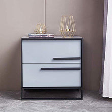 H-CAR Robusto Accent Table Comodino Mobili per la casa Camera da Letto 2 cassetti Comodino in Legno massello Armadio di stoccaggio Divano Tavolino Moderno Comodino A 50x40x50cm