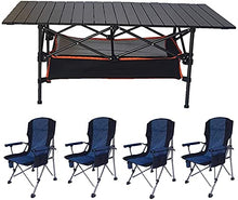 CASTOR Tavolo da Picnic all'aperto Tavolo da Pranzo Pieghevole Nero Adatto per Il Campeggio all'aperto Soggiorno Sala Computer Cucina Tavolo da Cucina BBQ Party Table (Size : Blue 95)