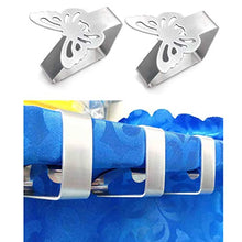 CaOJing 6 Pezzi Clip per Tovaglia in Acciaio Inossidabile, Clip per Tovaglie Decorative Regolabili Addensate, Porta Tovaglie per Picnic all'aperto Barbecue Matrimonio (B)
