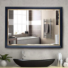 AJH Specchi da Bagno Specchio da Parete Specchio da Trucco Specchi da Bagno Specchi da Bagno Specchi da Parete rettangolari con Cornice Grande Specchio da toeletta smussa