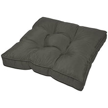 Beautissu Cuscino per Esterno Flair Outdoor -Resistente all'Acqua- Comoda Seduta - 70x70x10 cm - per mobili Rattan in Giardino e Balcone - Grigio Grafite