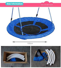 XIUYU Albero Altalena, Nest all'aperto Altalena for i Bambini, 100cm Grande Rotonda piattino Swing Poliestere 500 £ Peso capacità, Installazione Facile, Verde (Color : Green)