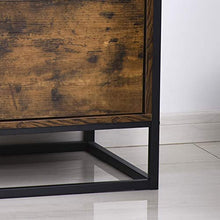 homcom Credenza in Stile Industriale, Comò Vintage in Legno e Metallo per Soggiorno o Camera con 1 Cassetto 73x45.5x76cm