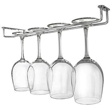 Portabottiglie Vino Wine Rack Portabicchieri da Vino Wine Glass Rack in Acciaio Inox sotto pensile del Gancio Calici Capovolto Vino mensola di Vetro for la Barra Kitchen