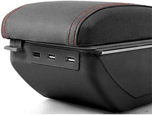 Armrest for N ISSAN Juke ESQ 2014-2017 Braccio ARBREST Box Auto Centro Console Console Braccio Braccio con Funzione Charging 7 Porte USB LED LED (Color : Black with Red Line)