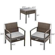 LUGEUK 3 Pezzi di terrazza all'aperto Tavolo da Bar e Sedia Bistro Set Giardino Piscina Mobili per Il Cortile