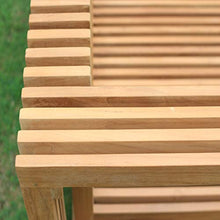 Teako Design Divano lounge Loppio laterale destro a 2 posti con cuscini in legno di teak, resistente alle intemperie, robusto divano da giardino