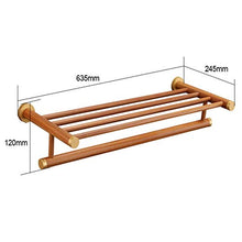 SWNN Bathroom Shelves Portasciugamani in Legno Antico Bagno Cinese Retro Portasciugamani Bagno Porta Asciugamani in Acciaio Inox Impermeabile