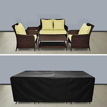 Landrip Copertura Tavolo Esterno, Copertura per mobili da Giardino Rettangolare, Telo Copri Impermeabili per Tavolo e Sedie da Esterni（180x120x74CM）