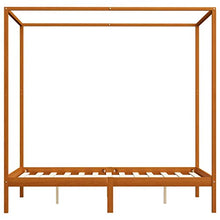 SKM Giroletto con Baldacchino 4 Cassetti in Legno di Pino 140x200 cm