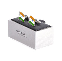 Onyx-Art Cufflinks - India Flag - Indian Flying Flag
