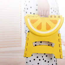 Sgabello Pieghevole per Bambini WC Lavabo Sgabelli da Bagno Convenienza Strumenti di Vita Antiscivolo Modello di Frutta Yellow
