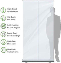 Topniu. (Uso nel business) Roll Up Banner Piano Piano Sneezé Start Guard Scudo trasparente Scudo retrattile Trasparente Roll Up Banner per Casori Casori Negozi al dettaglio Receptionists Banner Stand