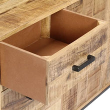 vidaXL Legno Massello di Mango Credenza Rialzata con 3 Cassetti 1 Armadietto Stile Rustico Raffinata Resistente Buffet Madia Mobile Cucina 88x30x71 cm