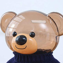 Greatangle-UK Romanzo Creativo per Bambini Moneta salvadanaio Decorativo Simpatico Orso Design plastica Soldi centesimi Risparmio Leggero