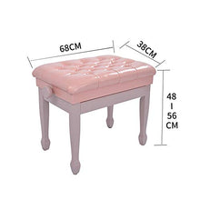 Sgabello per Pianoforte 1-Persona Piano Strumento Musicale Sgabello seggiovia insegnare ai Bambini di Legno Solido Elettrico Piano Bench (Colore : Rosa, Dimensione : 68x38x56cm)