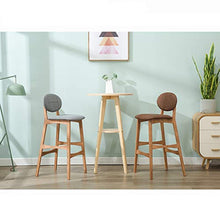 WDX- Sgabello da Bar Creativo Bar Sedia Schienale Sedia in Legno massello Confortevole (Color : C)