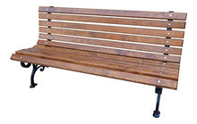 GardeTech Panca da Giardino con Schienale | 180 cm di Lunghezza | Realizzato in Legno massello e ghisa massello Laccato | Ontano | Klassik
