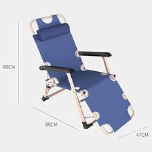 FUFU Sedie a Sdraio Lounge Chair, Sedia Pieghevole Home Lazy Lunch Break Chair Poltrona Chair Nap Nap Lounge Chair Tempo Libero Simple Chair 86 * 47 * 89cm Pieghevoli