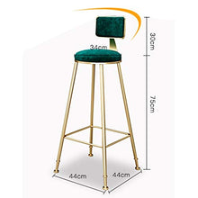 XZGang Sgabello da Bar Color, Panca in Tessuto spugnoso Dorato Superficie del Sedile Cucina Club Hotel Sedia 44 * 44 * 105CM, Sgabello da Bar del Ristorante Camera da Letto Crea Vita Semplice