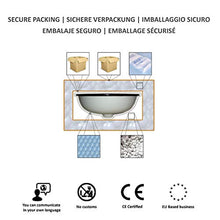 Lucja - Lavabo rotondo in ceramica dipinto a mano, 38 cm, realizzato a mano, colore: Turchese