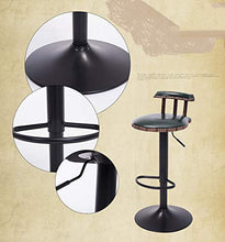 Disegno Spa Bar Stool Bar Sgabello Sedia Retro Ascensore in Legno Solido Alto Sgabello Bar Sgabello con Retrorest personalità Rotazione Home Colazione Tavolo Sgabello