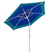 BAKAJI Ombrellone da Mare Spiaggia Giardino con Palo in Acciaio Reclinabile Rivestimento in Tessuto Anti UV Diametro 210 cm con Tracolla Custodia (Turchese)