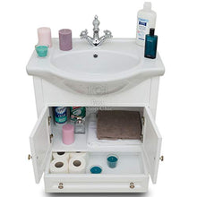 Arredo bagno shabby chic in legno bianco provenzale vintage 75 cm