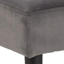 AC Design Furniture Gloria Panca, Tessuto, Grigio, L: 38 x W: 95 x H: 45 cm