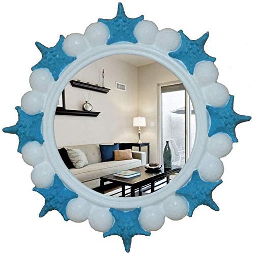 JKCKHA Bagno Trucco Mediterraneo Specchio a Parete Veranda Decorativa del Salone Specchio Specchio Rotondo igienici Specchio Specchio da Toilette (Color: # 7) Decorazioni per la casa