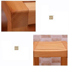 Sgabello per Doccia da Bagno in Legno, Antiscivolo Stabile per Adulti Donne Incinte per Bagno con umidità per Anziani 0107 (Colore: 433350 cm)