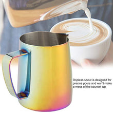 Rockyin 350mL Acciaio Inossidabile Tazza di caffè della Tazza Bella della Schiuma di Latte Brocca for Latte Art di Sette Colori