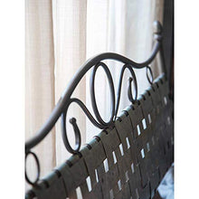 GaoF Panca per Il Tempo Libero in Ferro battuto per Parco Domestico, Panca in Metallo Antico con Schienale Cavo, può ospitare 2-3 Persone, Panca Decorativa per Balcone da Esterno