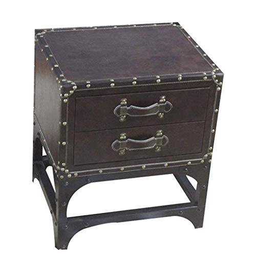 DYXYH Comodino-Divano Tavolino snack Tavolino, terminale Laterale Tavolo Comodino con immagazzinaggio del cassetto gambe in legno massello Soggiorno Camera da letto mobili scuri Brown