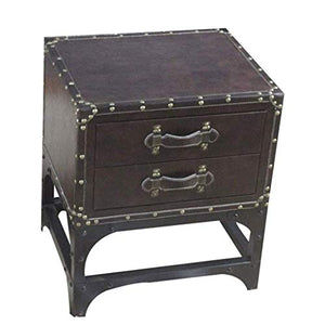 DYXYH Comodino-Divano Tavolino snack Tavolino, terminale Laterale Tavolo Comodino con immagazzinaggio del cassetto gambe in legno massello Soggiorno Camera da letto mobili scuri Brown
