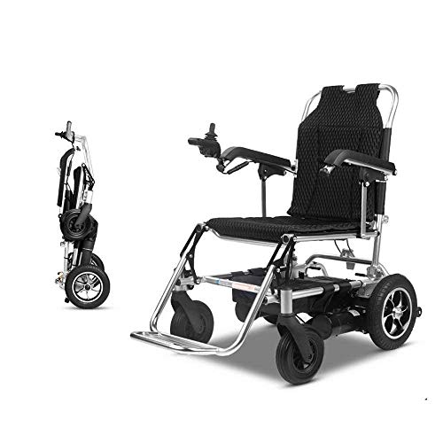 Accessori per la casa Sedia a rotelle elettrica pieghevole per anziani disabili Sedia a rotelle leggera portatile adatta per sedie a rotelle intelligenti per anziani e disabili Peso 100 kg (batteri