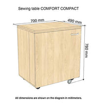 Comfort COMPACT | Mobiletto per Macchina da Cucire | Armadi da Сucito | (Beech Ellmau)